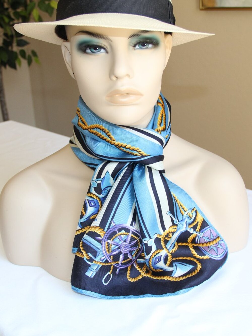 Vintage Vera 100 % Silk Rectangular Scarf. RARE Gorgeous Combination of Colors